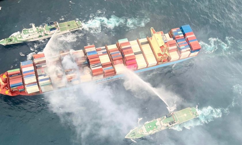 Fire breaks out on Maersk container ship, one crew member missing