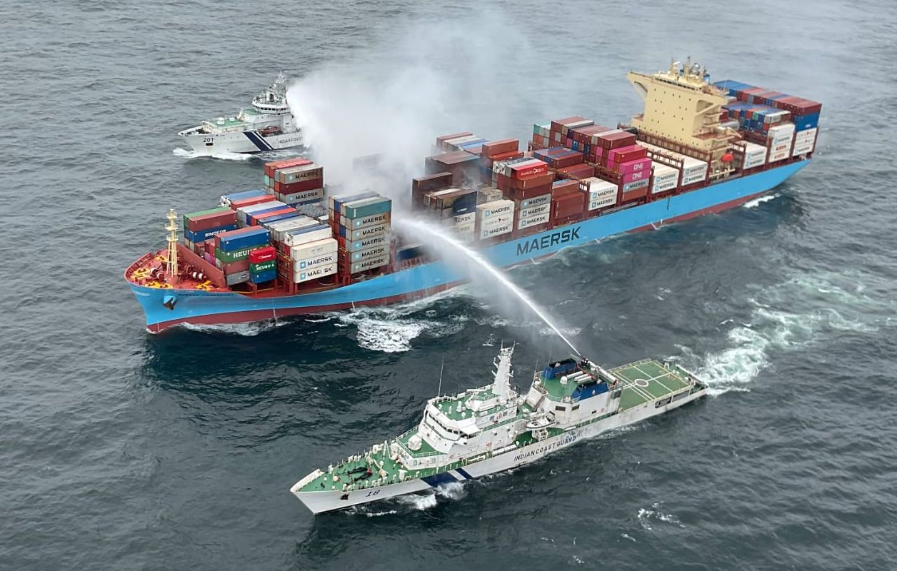 Fire on Maersk Frankfurt extinguished