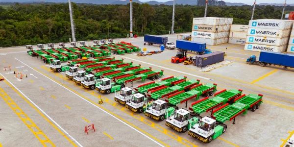 Porto Itapoá has acquired a fleet of 20 new electric terminal tractors