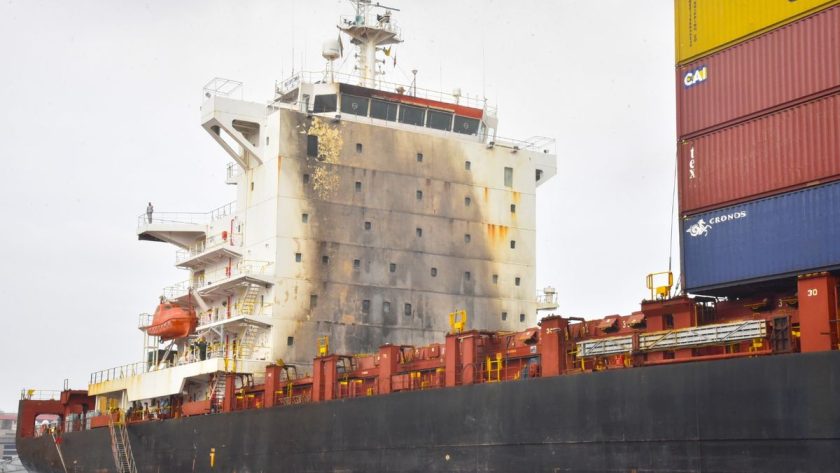 Fire breaks out on MSC container ship in Colombo